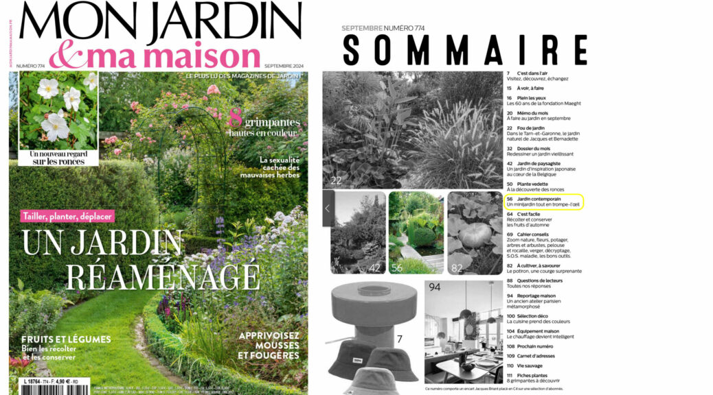 Mon jardin ma maison - HOME EXTERIEUR - n°774 - septembre 2024 jardin contemporain architecte paysagiste paysage aménagement lille nord hauts de france laurent meriguet marie lenders